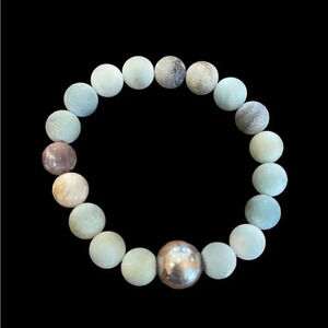 Bead Bracelet with Silver Bead